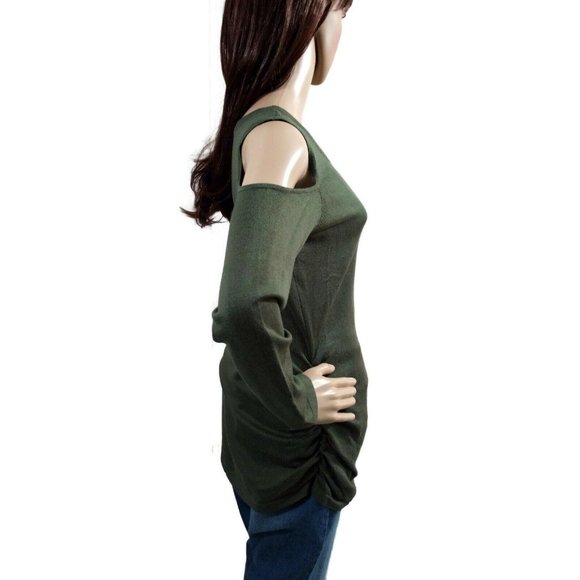 Hippie Rose Elegant Moss XL Cold Shoulder Gathered - Picture 5 of 7